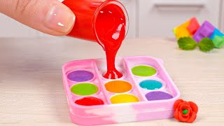 Sweet Miniature Pop It | Fancy Miniature Rainbow Fruity Chocolate Making | Easy Making Mini Dessert