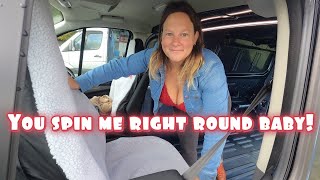 How to install a swivel seat on DIY CAMPER VAN  | FORD TRANSIT CAMPER BUILD