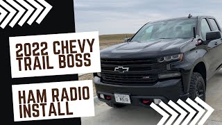 2022 Chevy Trail Boss Ham Radio Install  COMPACTenna mounting and Firewall Passthrough