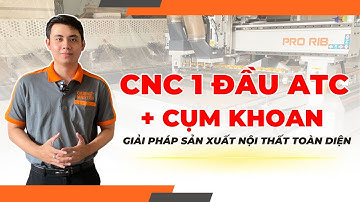 Máy CNC 1325 1 Đầu ATC + Cụm Khoan - PRO R1B: Giải Pháp Cho Các Xưởng Nội Thất Toàn Diện