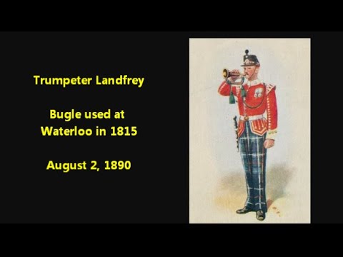 Charge of the Light Brigade trumpet RARE 1890 cylinder = Martin Landfried on bugle used at Waterloo