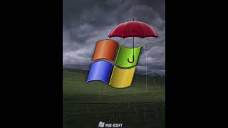 Microsoft Windows but it's... raining? #windows #shorts #edit