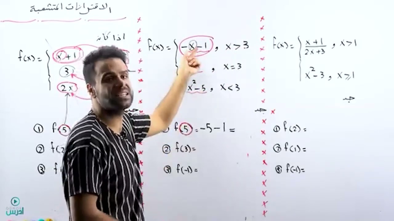 الحصة الاولى| الاول ثانوي (الاقترانات المتشعبة |جيل 2008