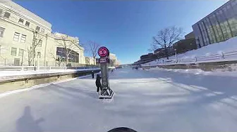 32x sped up skate on the Rideau Canal Skateway, Jan 20, 2022