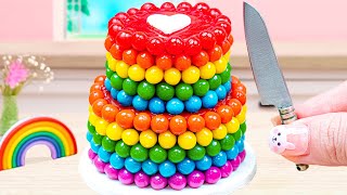 Beautiful Miniature Colorful Cake  Miniature Rainbow KITKAT Chocolate Cake Decorating Ideas