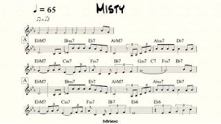 Video thumbnail of "Misty Backing Track For Bass (BPM 65)"