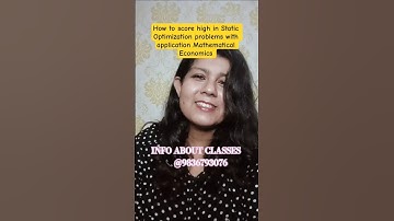 Ace Statische Optimalisatieproblemen | Toepassingen in Wiskundige Economie #Wiskunde #ExamPrep
