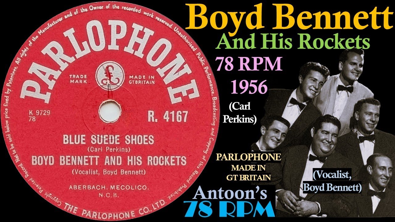 パスヘッド Pitchblende - Karoshiレコード Boyd Bennett | Blue Suede Shoes | Parlophone 78 rpm | 1956 Great