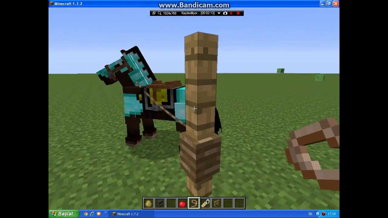 Minecraft 1 7 2 At Evcillestirme Ve Ata Isim Verme Youtube