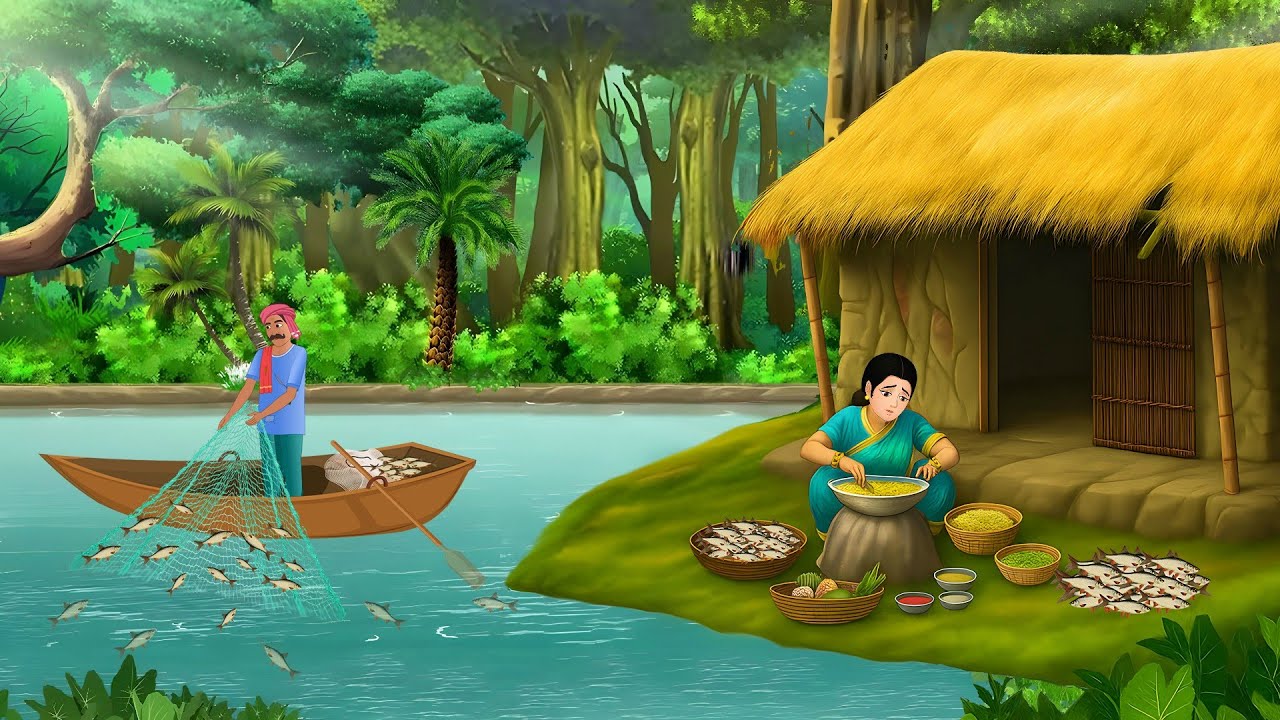 गरीब मछुआरा की अन्धी बेटी | हिन्दी कहानी | Hindi Story | Cartoon Story | Moral Stories | Kahani