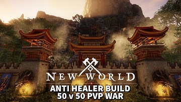New World - Mage Fire Staff + Void Gauntlet PVP Anti Heal Build 50v50 War