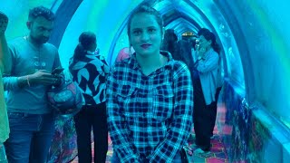आज हम गए under tunnel water fish aquarium 🐠🐠🐟🐟#beautiful #fish #love #views