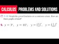 9. Graph the given functions on a common screen. How are these graphs related? y=3^x, y=10^x,