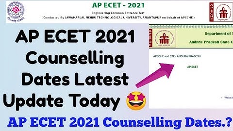 AP ECET 2021 counselling Dates Latest Update Today//AP ECET 2021 counselling starting Date..?