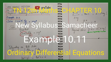 Class 12 | Chapter 10 Example 10.11  | Tamilnadu New Syllabus | vrrmathstuition |