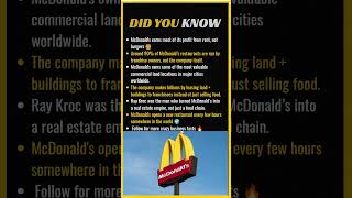 McDonald’s Secret Business 🤯🍔 | They Don’t Make Money From Food! #shorts