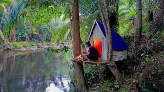 3 hari berkemah di tepi sungai || solo camping survival
