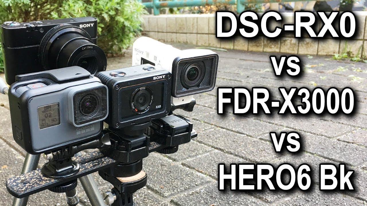 DSC-RX0 vs FDR-X3000 vs HERO6 Black