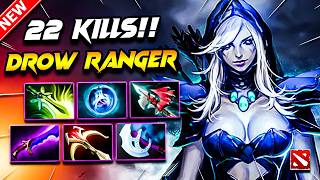DROW RANGER 22 Kills!! Dota 2 Gameplay | Drow Ranger DOTA 2 Pro Gameplay Build Carry Safelane 7.41