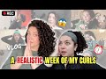 A realistic week of my natural curly hair
