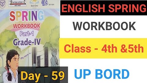 UP Board Class - 4th & 5th || Spring Workbook || Part - 1 || Revision, Day - 59