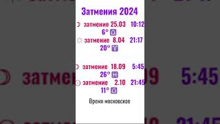 ❗4 🌛 и ☀️ затмения в 2024