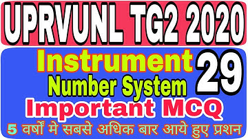 Class 29 UPRVUNL TG2 ISRO TECHNICIAN B INSTRUMENT ELECTRONICS MECHANICS IMPORTANT OBJECTIVE QUESTION