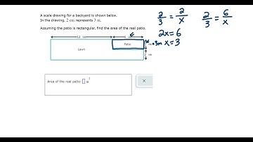 Using a scale drawing to find actual area