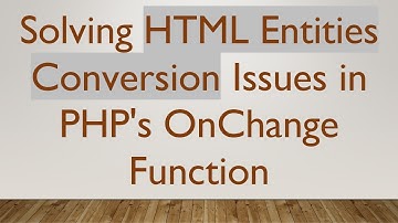 Solving HTML Entities Conversion Issues in PHP