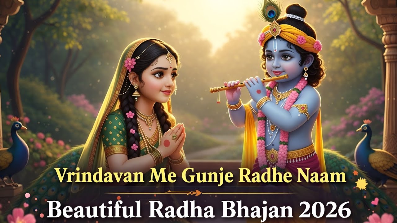 🕊️ Vrindavan Me Gunje Radhe Naam 💫 | Beautiful Radha Bhajan | Radhe Radhe Song 2026 