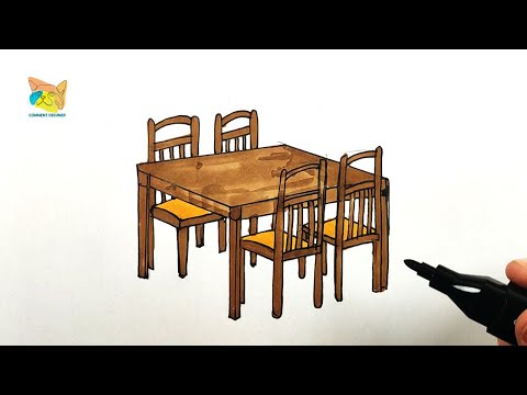 Comment dessiner une table ronde étape par étape 