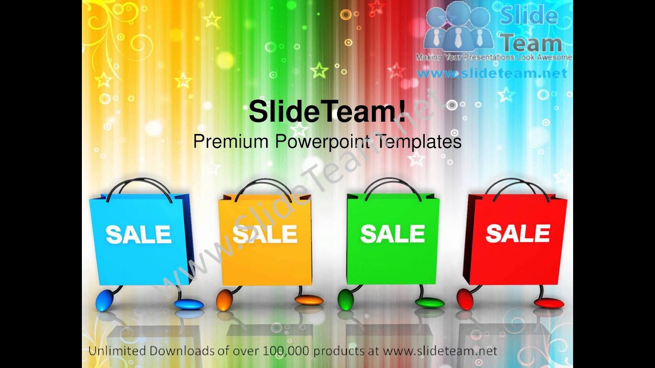 shopping bags with sale christmas powerpoint templates ppt powerpoint templates for sale
