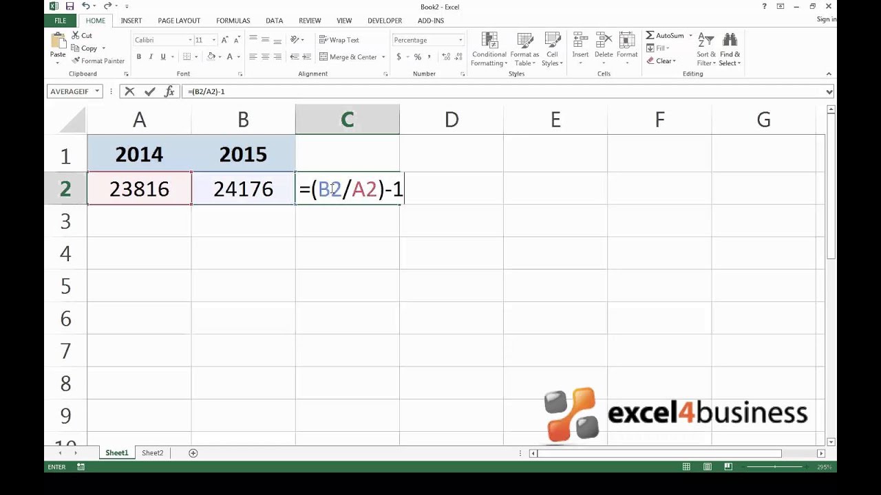 Show Percentage Increase In Excel Chart