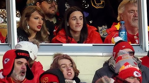 Fever-ster Caitlin Clark draagt ​​een pak bij Taylor Swift tijdens wedstrijd Kansas City Chiefs