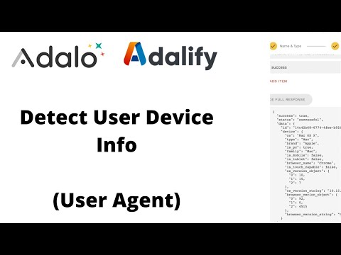 Adalo Detect User's Device information with Adalify (User Agent)