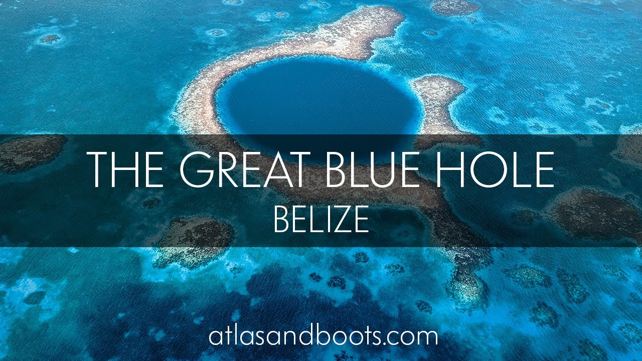 Flying over the Blue Hole in Belize YouTube