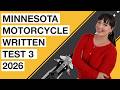 Minnesota Motorcycle Written Test 3 2026 (50 Questions with Explained Answers)