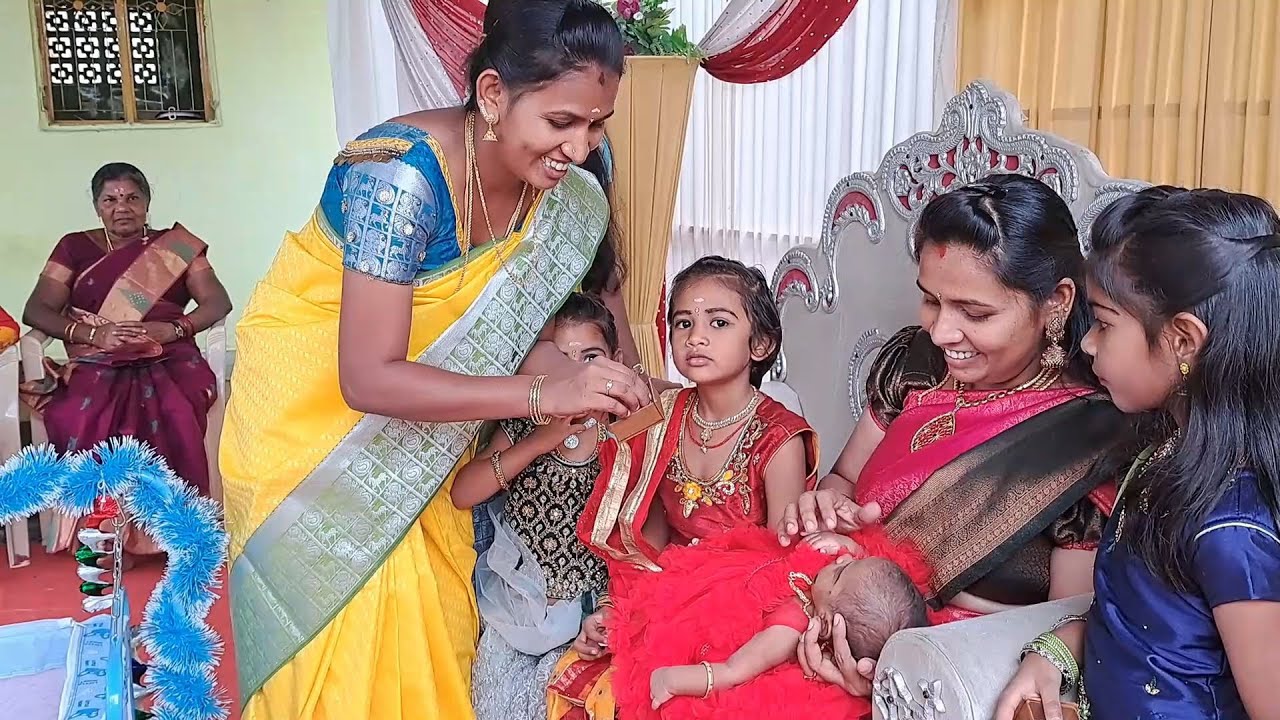 ABIஅக்கா குழந்தைக்கு முதல் function க்கு costlyயான gift கொடுத்தோம் | Abi New BabyFunction Miss Kutty