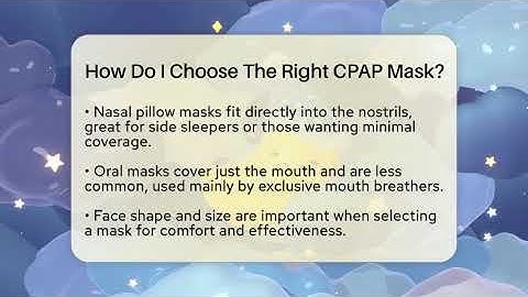 How Do I Choose The Right CPAP Mask? - Sleep Apnea Support Network