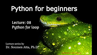 Lecture 09: Python for loop