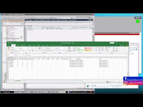 Siemens TIA Portal HMI/RT tutorial - Alarm logs & Historical data