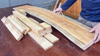 Be Amazed At How He Created A Beautiful Bench From Scrap Wood // Creative Artistic Woodworking