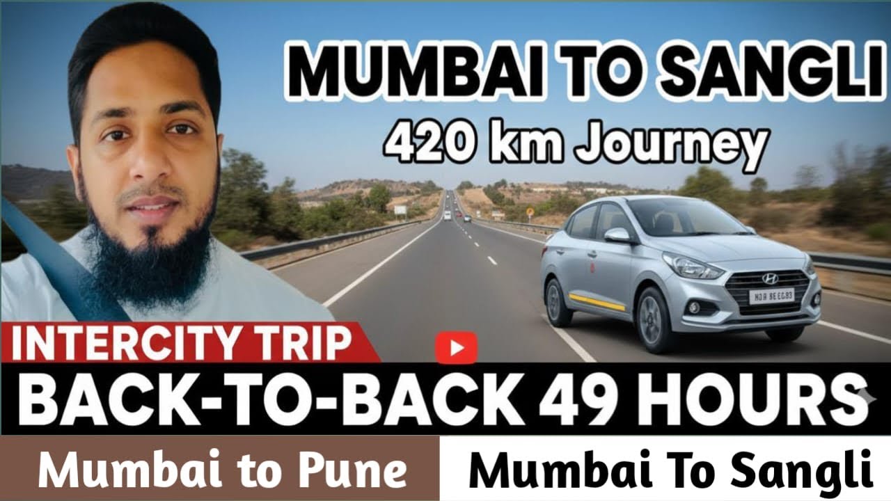Ola Uber Daily Earning | Mumbai to Sangli | Go Intercity Back-to-Back Booking कितनी कमाई हुई? #uber