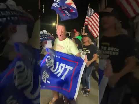 Trump supporters protest outside Mar-a-Lago after FBI raid | USA TODAY #Shorts