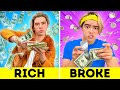 RICH VS BROKE |How to become rich in one night? How to make money fast | My parents are millionaires