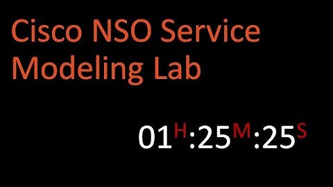 Cisco NSO Service Modeling Lab