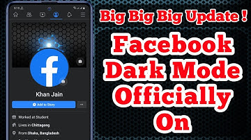 Facebook Dark Mode Officially Enable | Official Facebook Dark Mode | Facebook Big Big Big Update !
