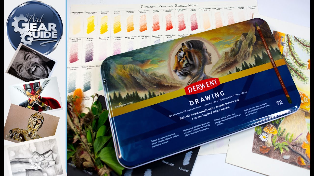 Обзор набора из 72 карандашей для рисования Derwent и бесплатная раздача набора карандашей для ри...