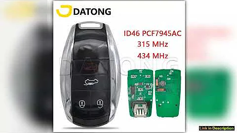 Datong World Upgrade ID46 PCF7945AC Chip 315433MHz Keyless Go Proximity Car Key For Bentley Everyda