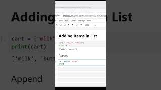 Adding Items to a List in Python | append, insert, extend Explained with Examples #python #short